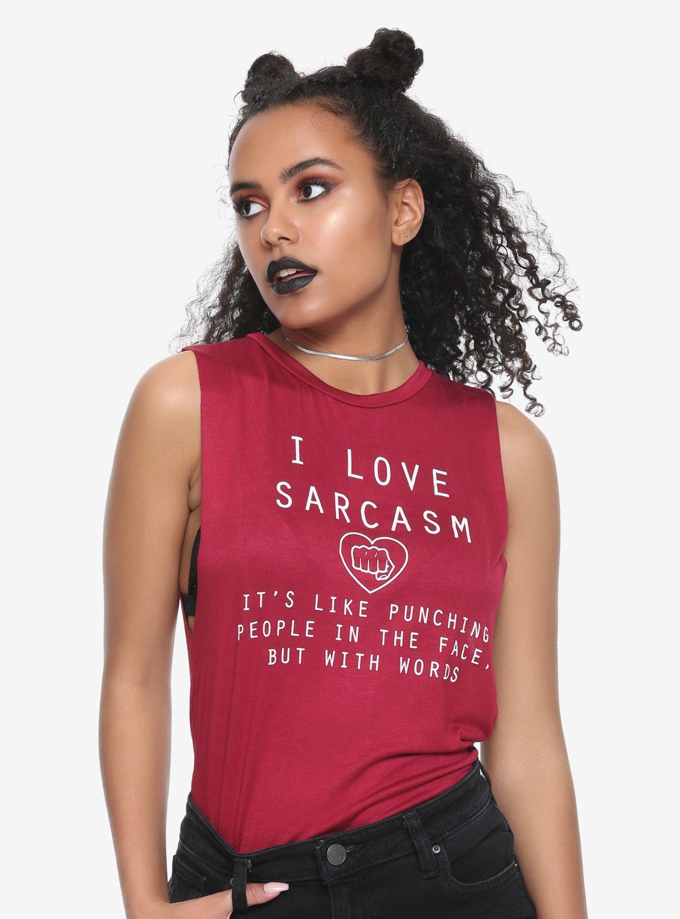 Sarcasm Like Punching People Girls Muscle Top | Hot Topic