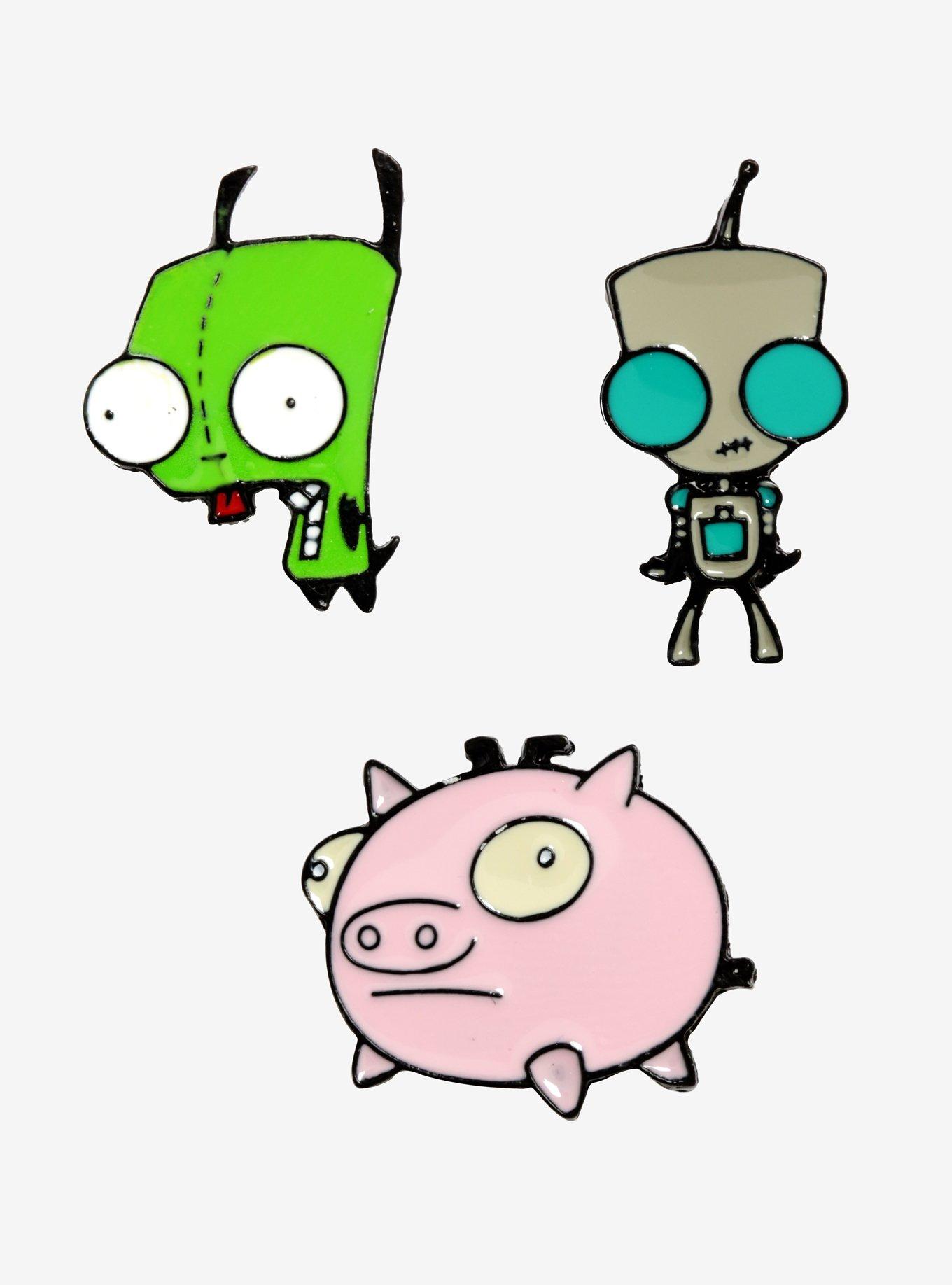 Invader Zim Enamel Pin Set, , hi-res