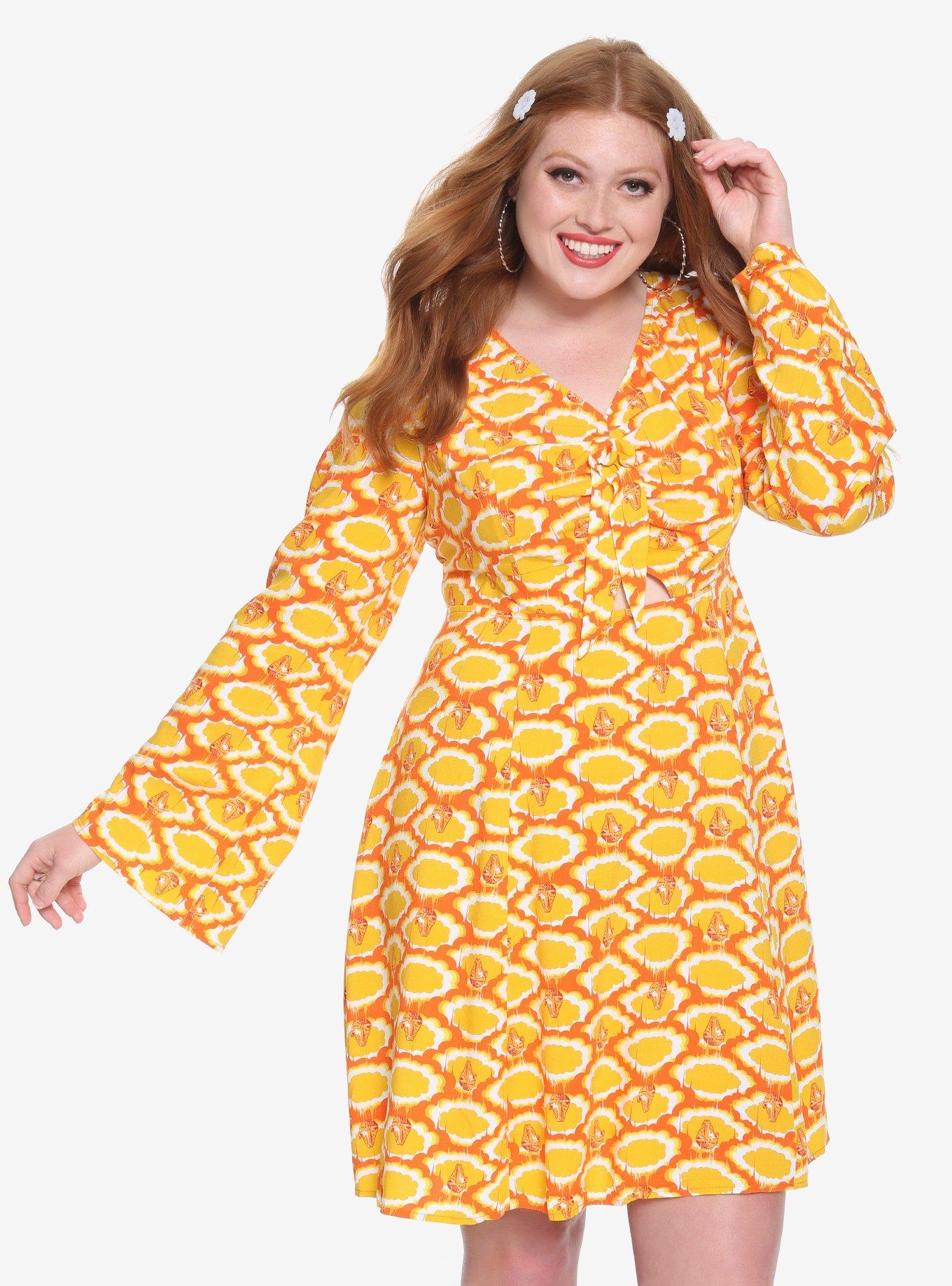 Star Wars Solo Bell Sleeve Dress Plus Size, MULTI, hi-res