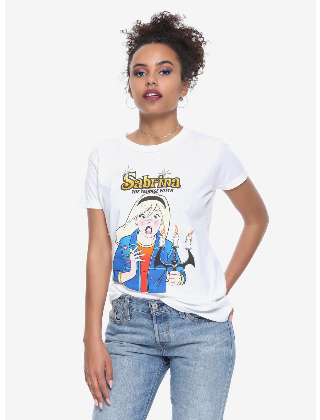 Archie Comics Sabrina The Teenage Witch Candelabra Girls T-Shirt, BLACK, hi-res