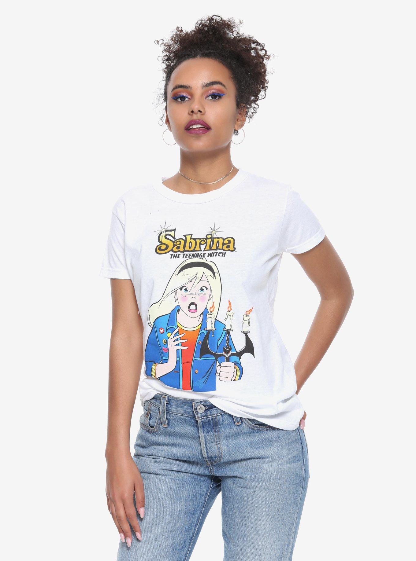 Archie Comics Sabrina The Teenage Witch Candelabra Girls T-Shirt, BLACK, hi-res