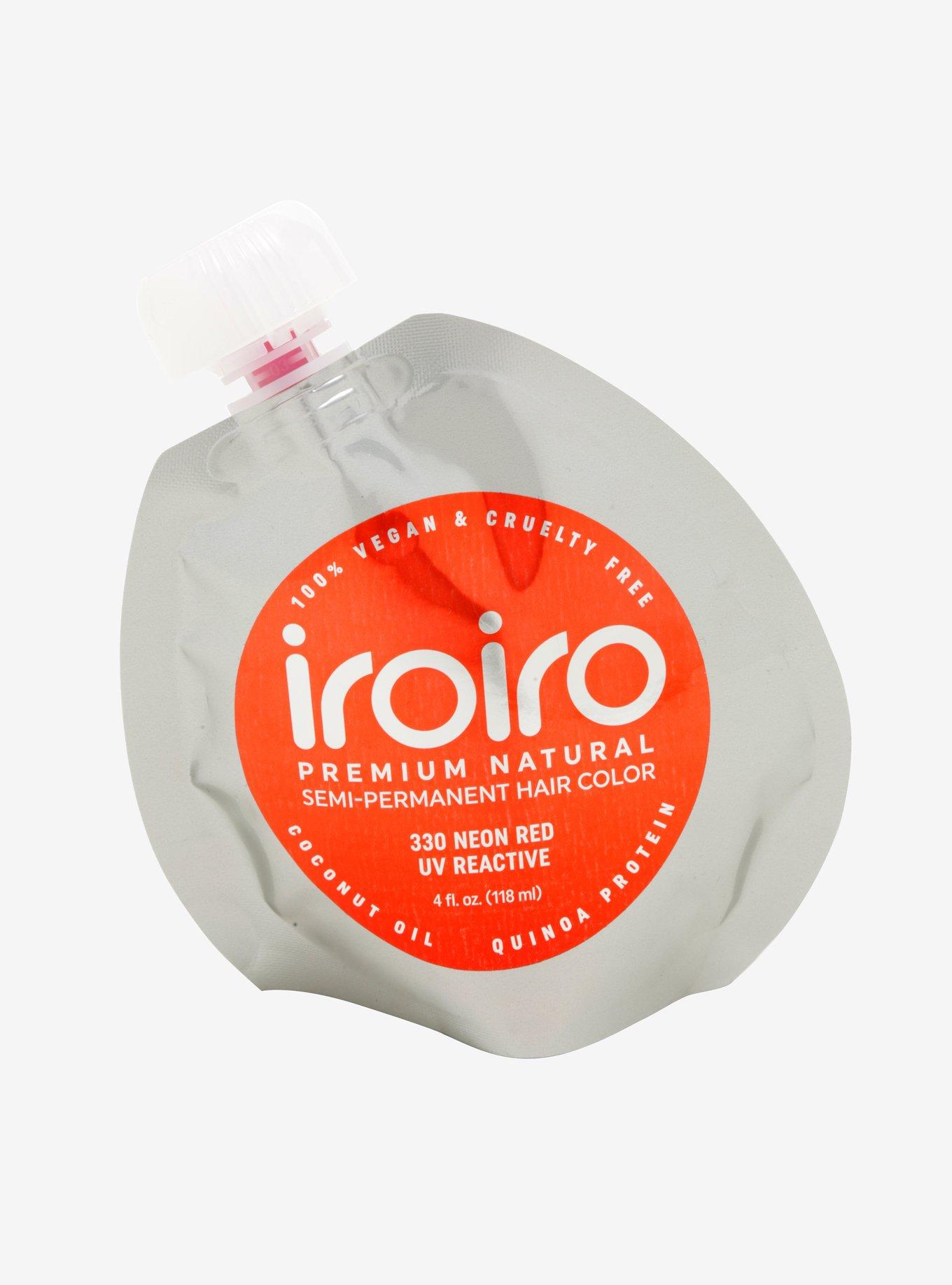 Iroiro Semi-Permanent Neon Red UV Reactive Hair Dye