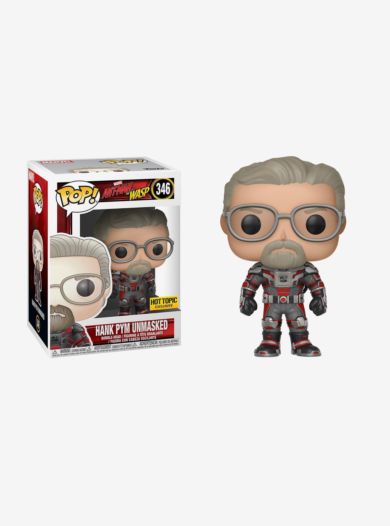 Funko Marvel Ant-Man And The Wasp Pop! Hank Pym Unmasked Vinyl Bobble-Head Hot Topic Exclusive, , hi-res