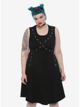 Tripp Grommet Cage Strap Dress Plus Size, BLACK, hi-res