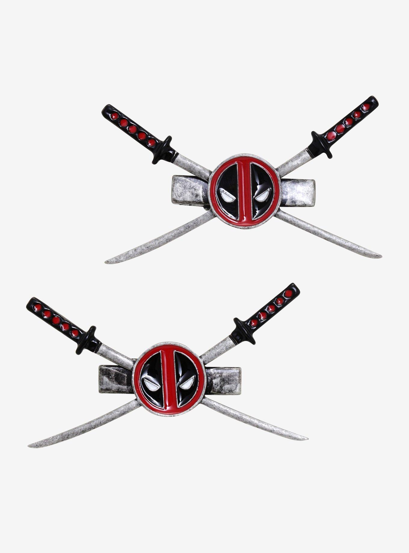 Marvel Deadpool Hair Clip Set - BoxLunch Exclusive, , hi-res