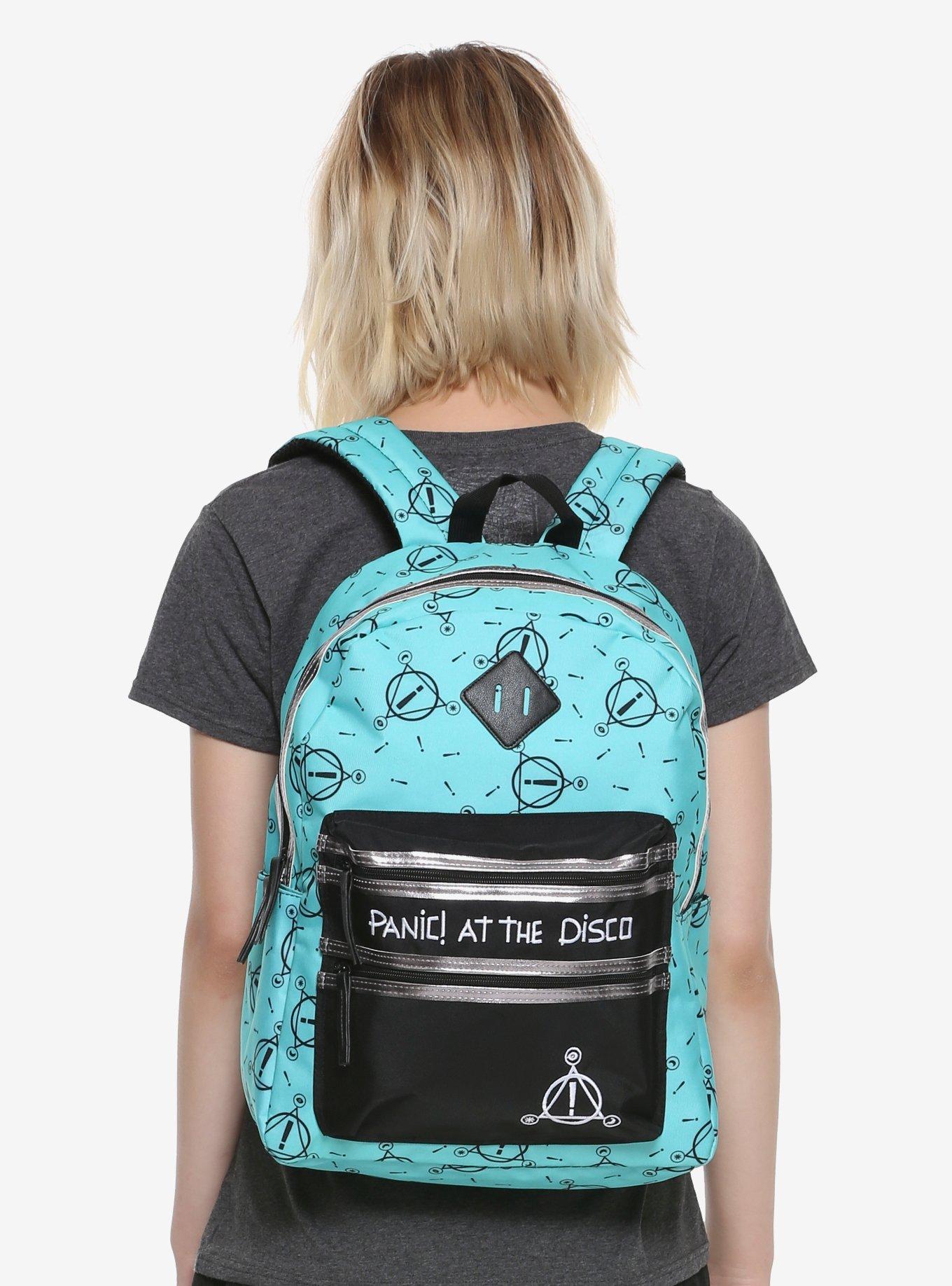 Panic! At The Disco Teal Double Zipper Backpack, , hi-res