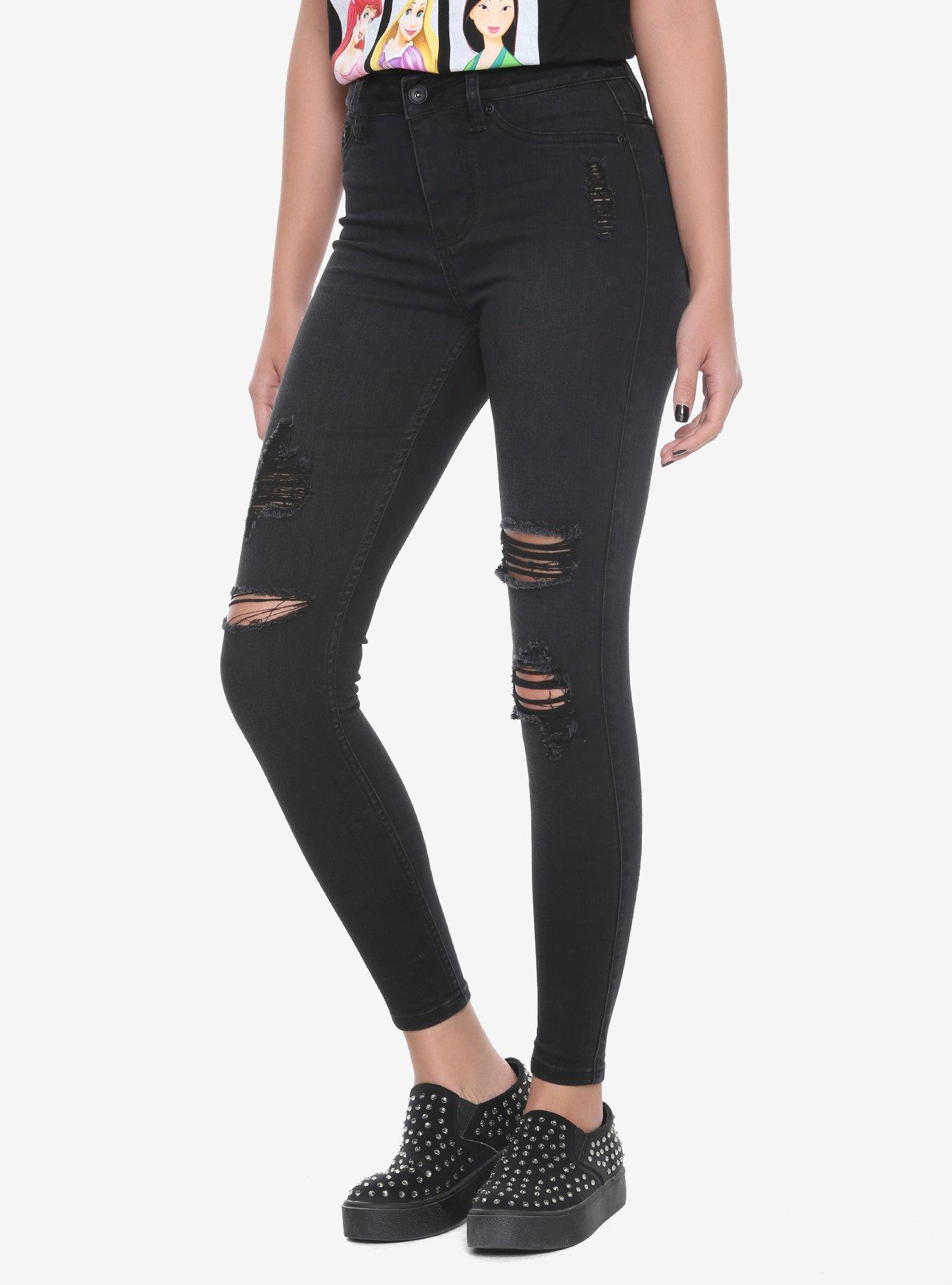 Blackheart Black Destructed Jeggings