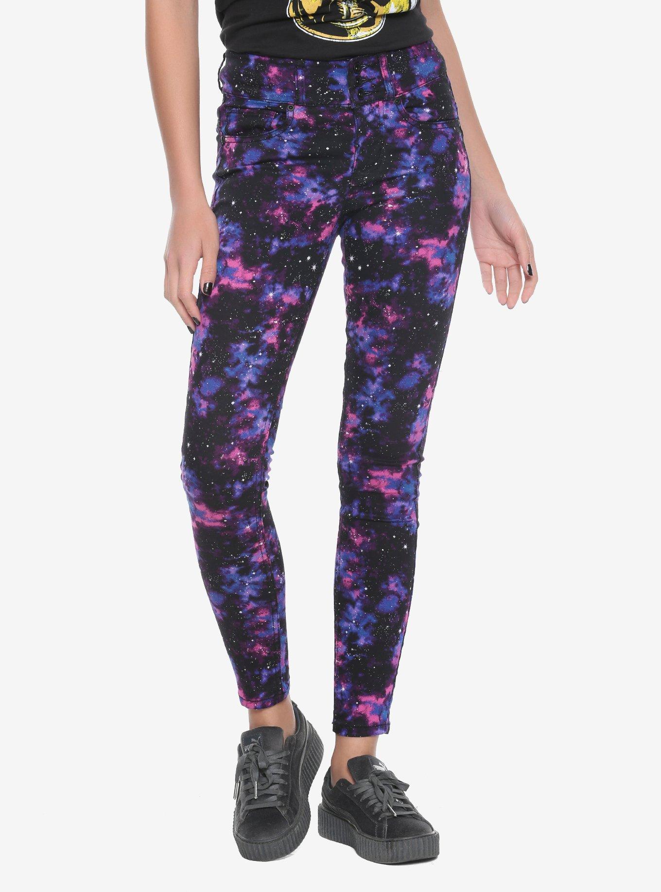 Blackheart Galaxy Print Super Skinny Jeans, GALAXY, hi-res