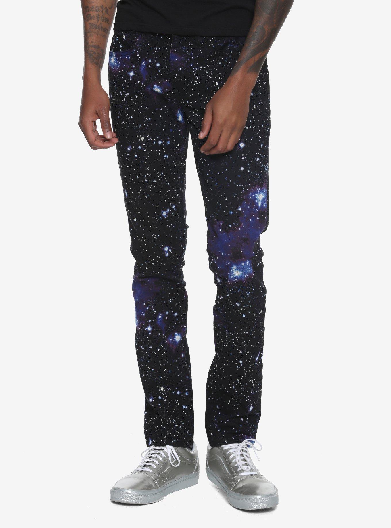 XXX RUDE Galaxy Print 32 Inch Inseam Skinny Jeans, GALAXY, hi-res