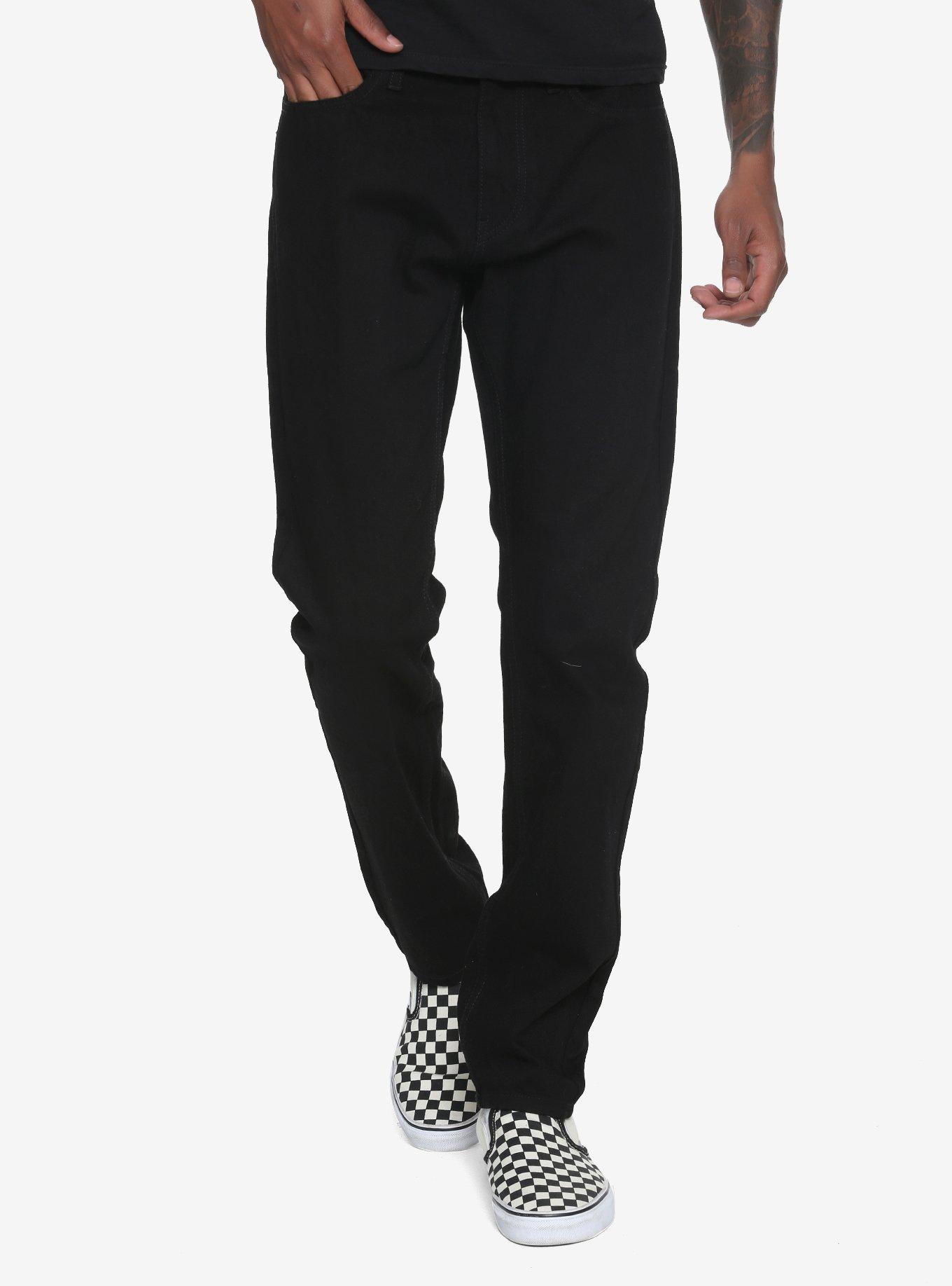 XXX RUDE 32 Inch Black Straight Leg Jeans, BLACK, hi-res