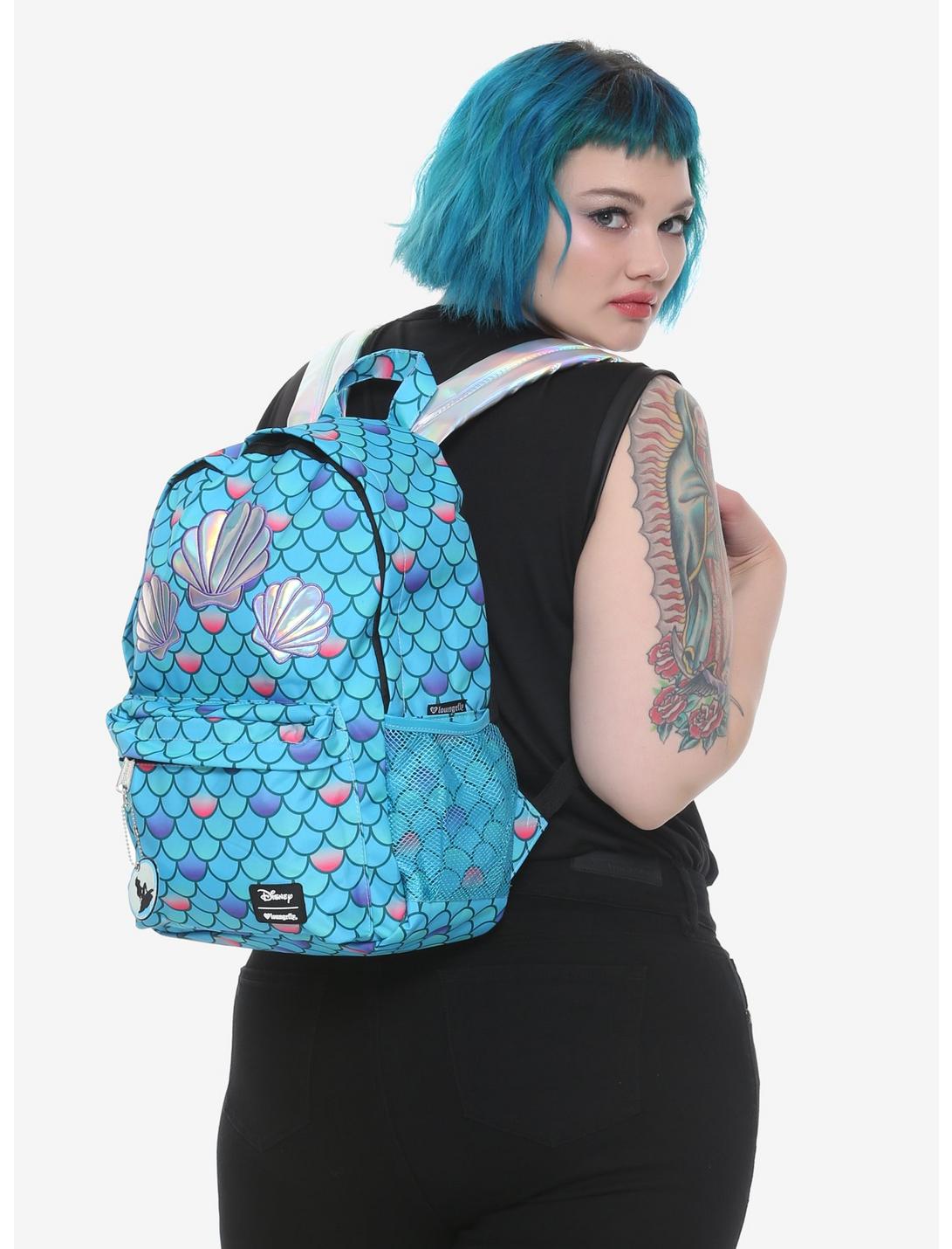 Loungefly Disney The Little Mermaid Holographic Shell Scale Backpack, , hi-res