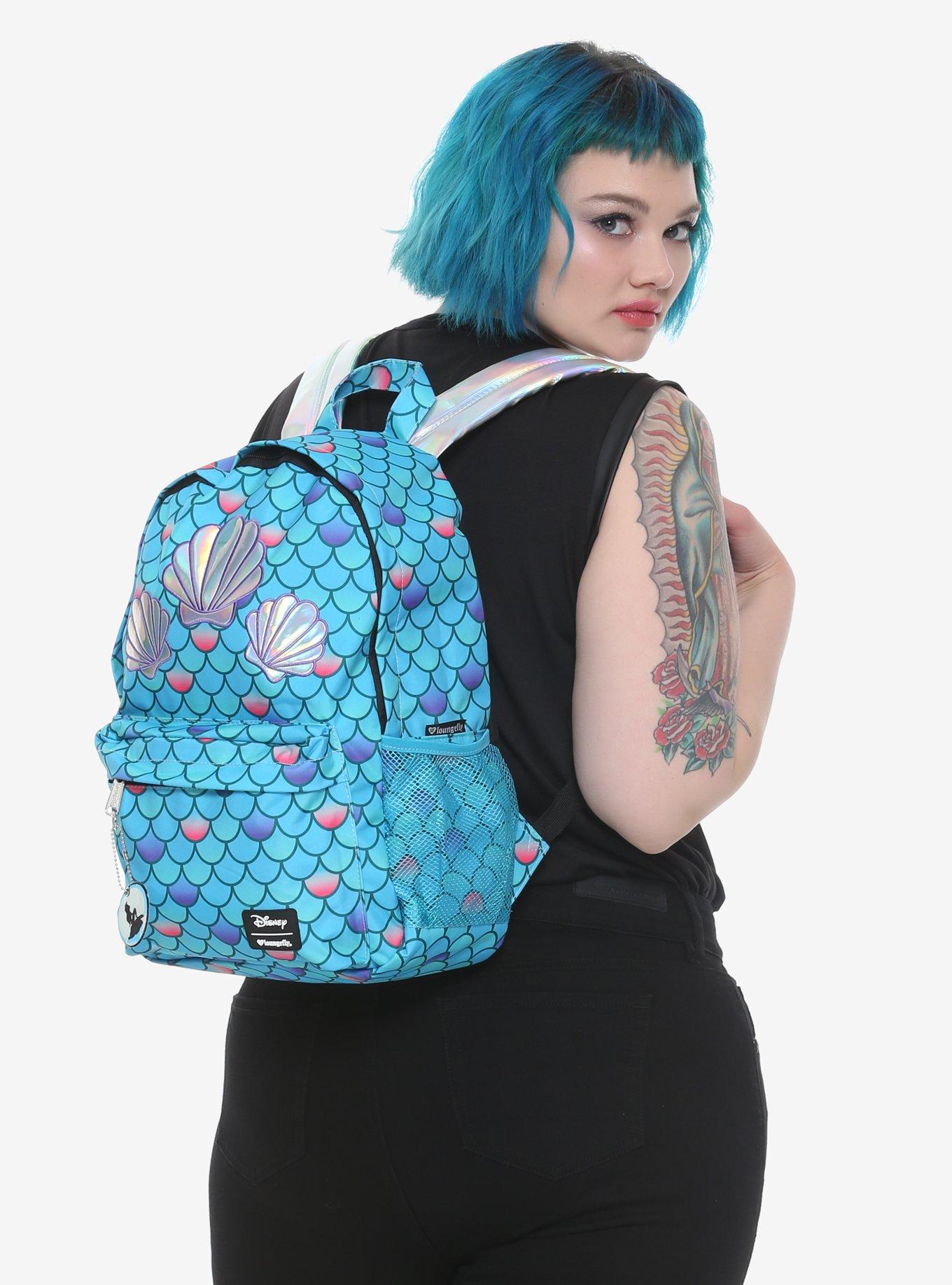 Loungefly Disney The Little Mermaid Holographic Shell Scale Backpack, , hi-res