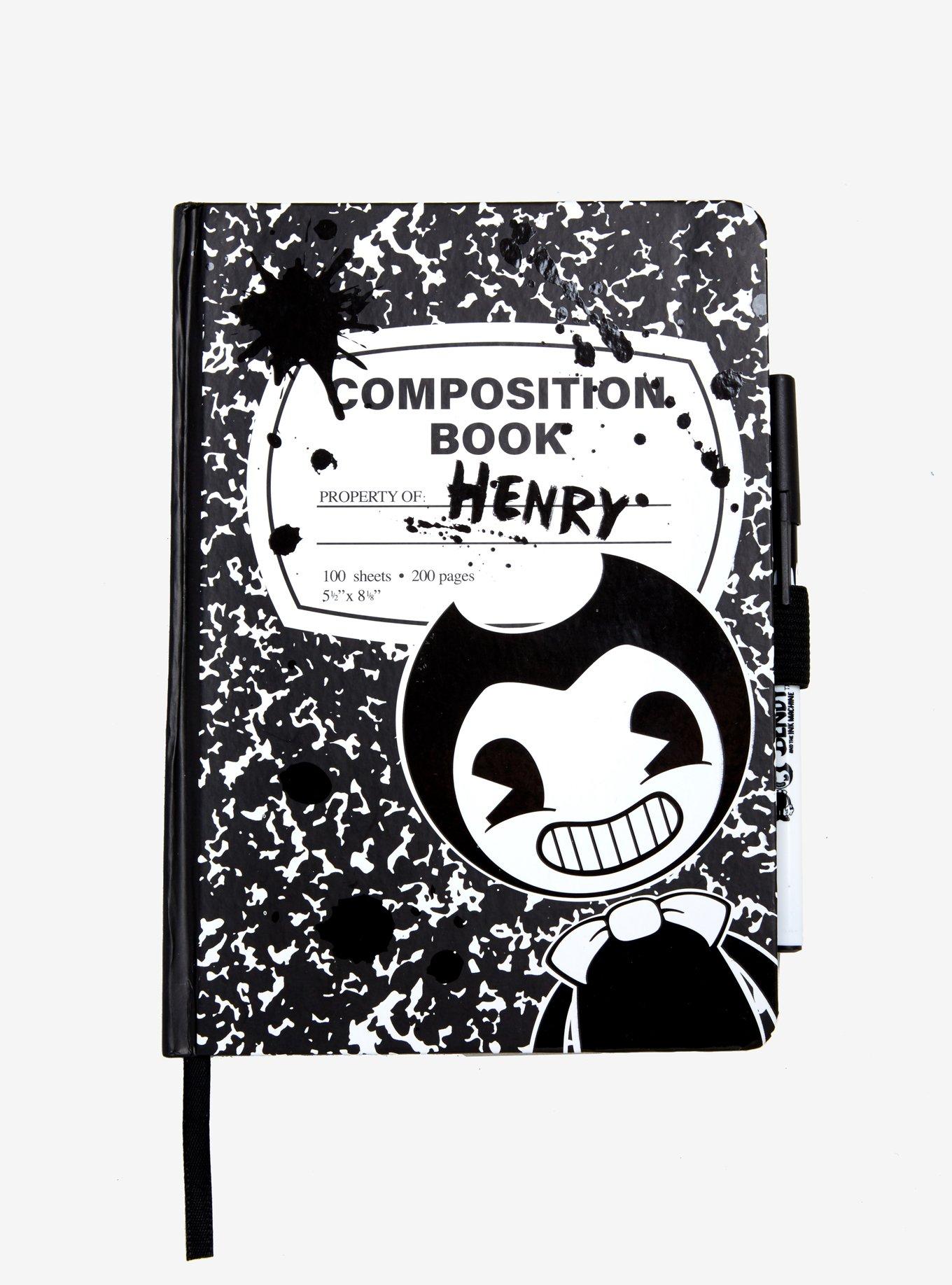 Bendy And The Ink Machine Composition Notebook & Pen, , hi-res