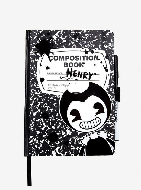 Bendy And The Ink Machine Composition Notebook & Pen | Hot Topic