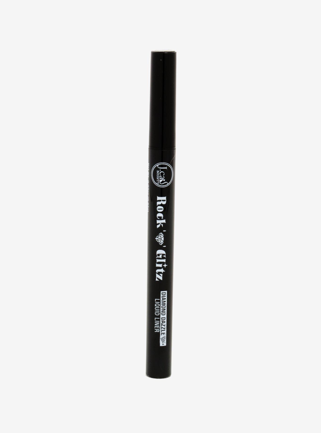 J. Cat Rock 'N' Glitz Diamond Dazzle Sable Black Shimmer Liquid Eyeliner, , hi-res