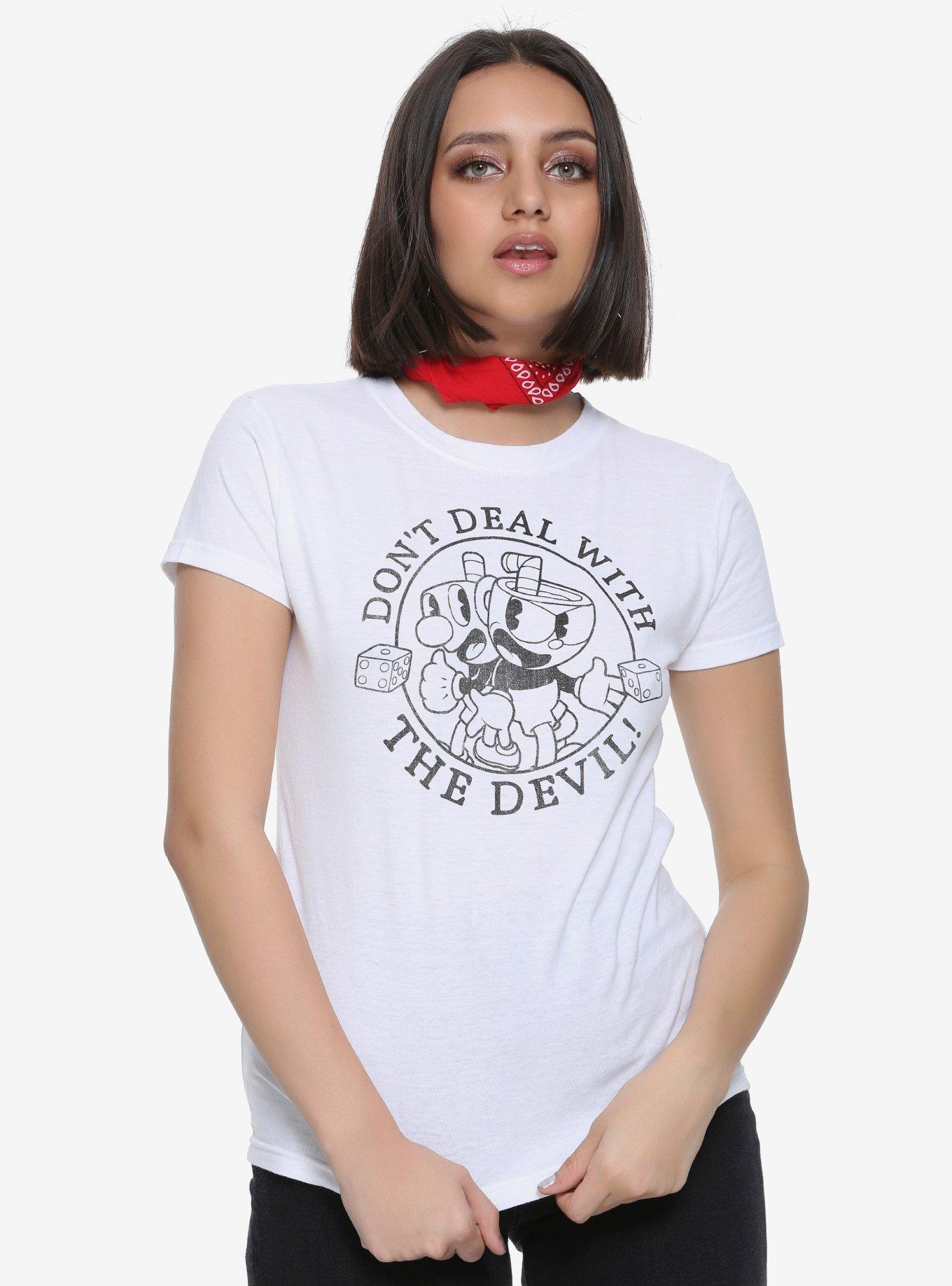 Cuphead Don't Deal With The Devil Girls T-Shirt, MULTI, hi-res