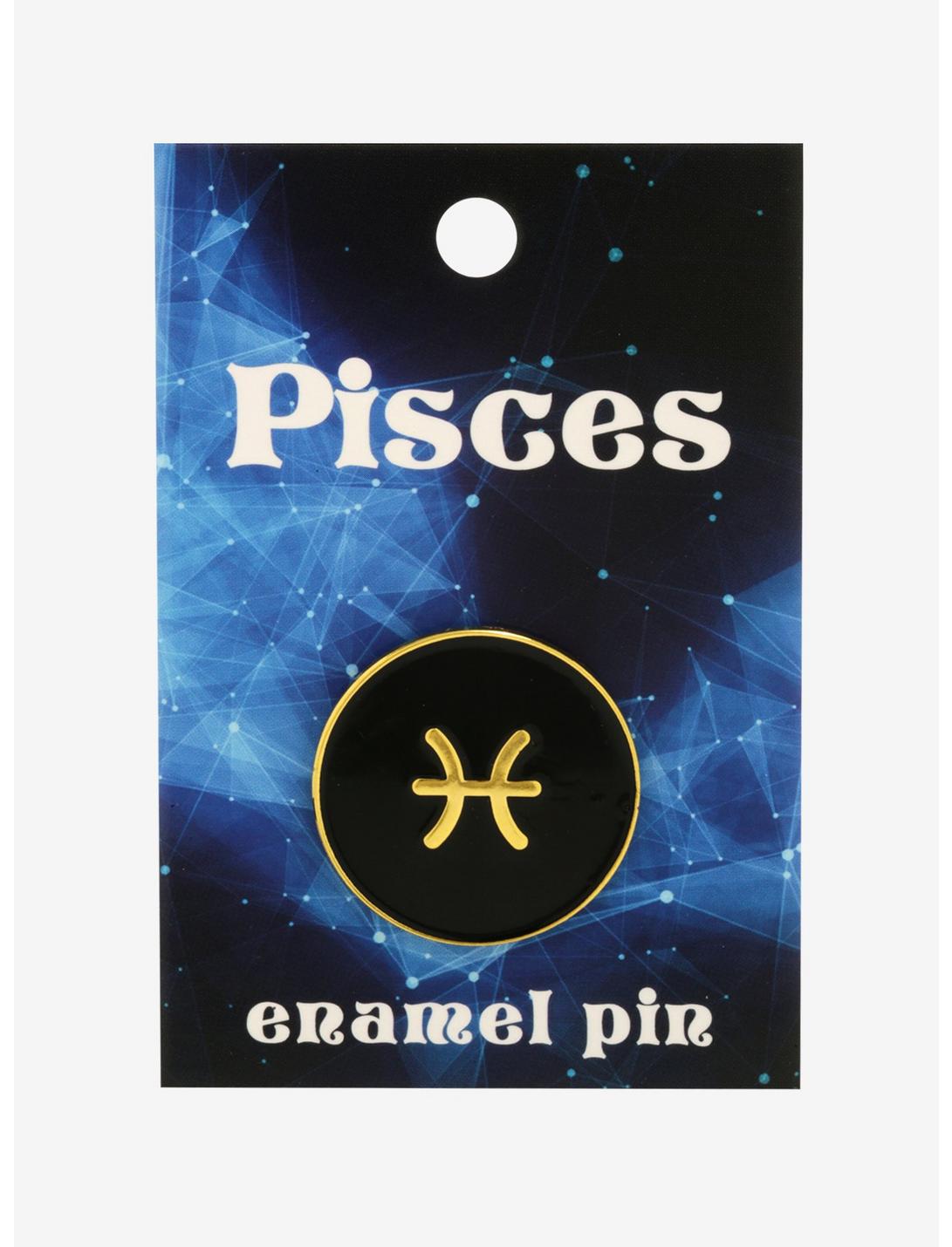 Pisces Zodiac Symbol Enamel Pin, , hi-res