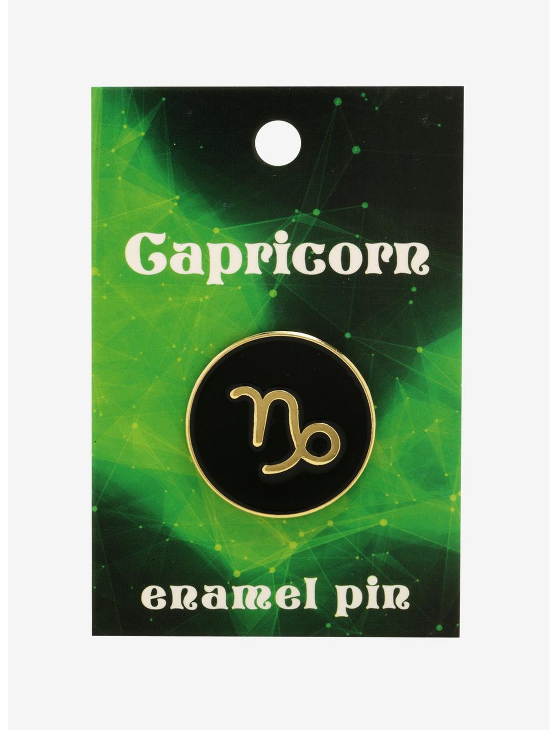 Capricorn Zodiac Symbol Enamel Pin, , hi-res