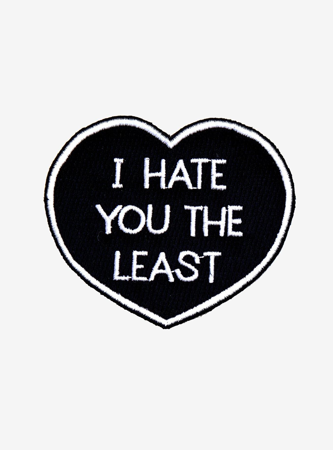 Hate You Least Heart Patch, , hi-res