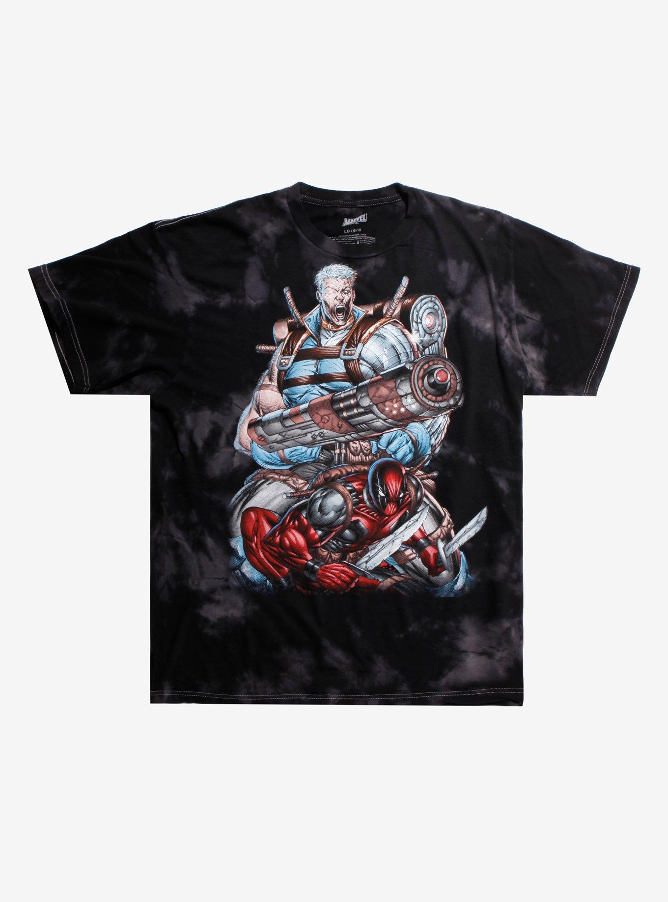 Marvel Deadpool Cable Cloud Wash T-Shirt Hot Topic Exclusive, MULTI, hi-res