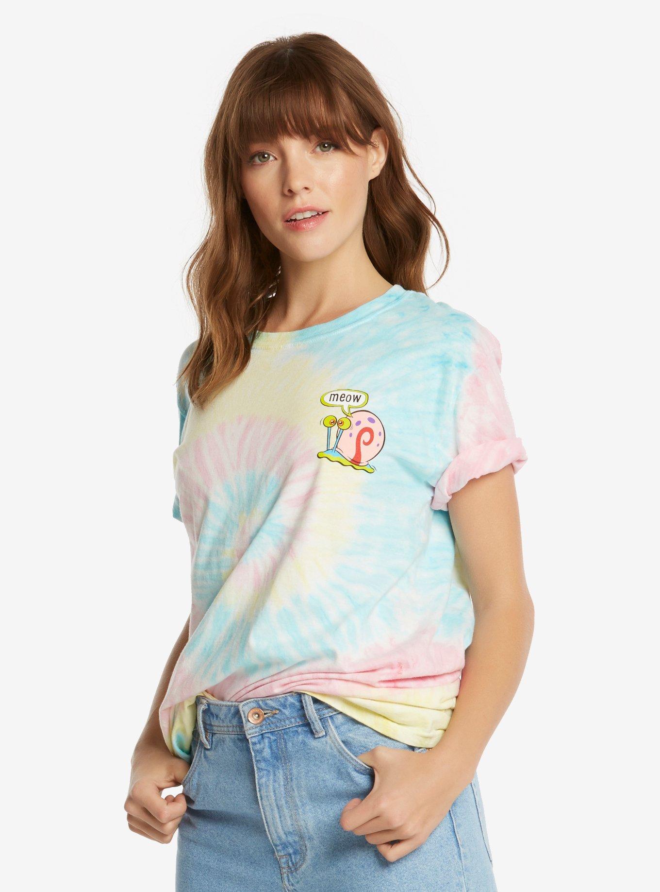 SpongeBob SquarePants Gary Tie Dye Womens Tee - BoxLunch Exclusive, MULTI, hi-res