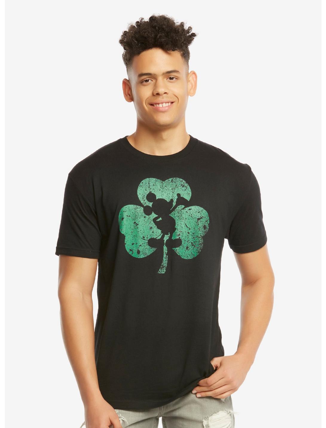 Disney Mickey Mouse Clover T-Shirt - BoxLunch Exclusive, BLACK, hi-res