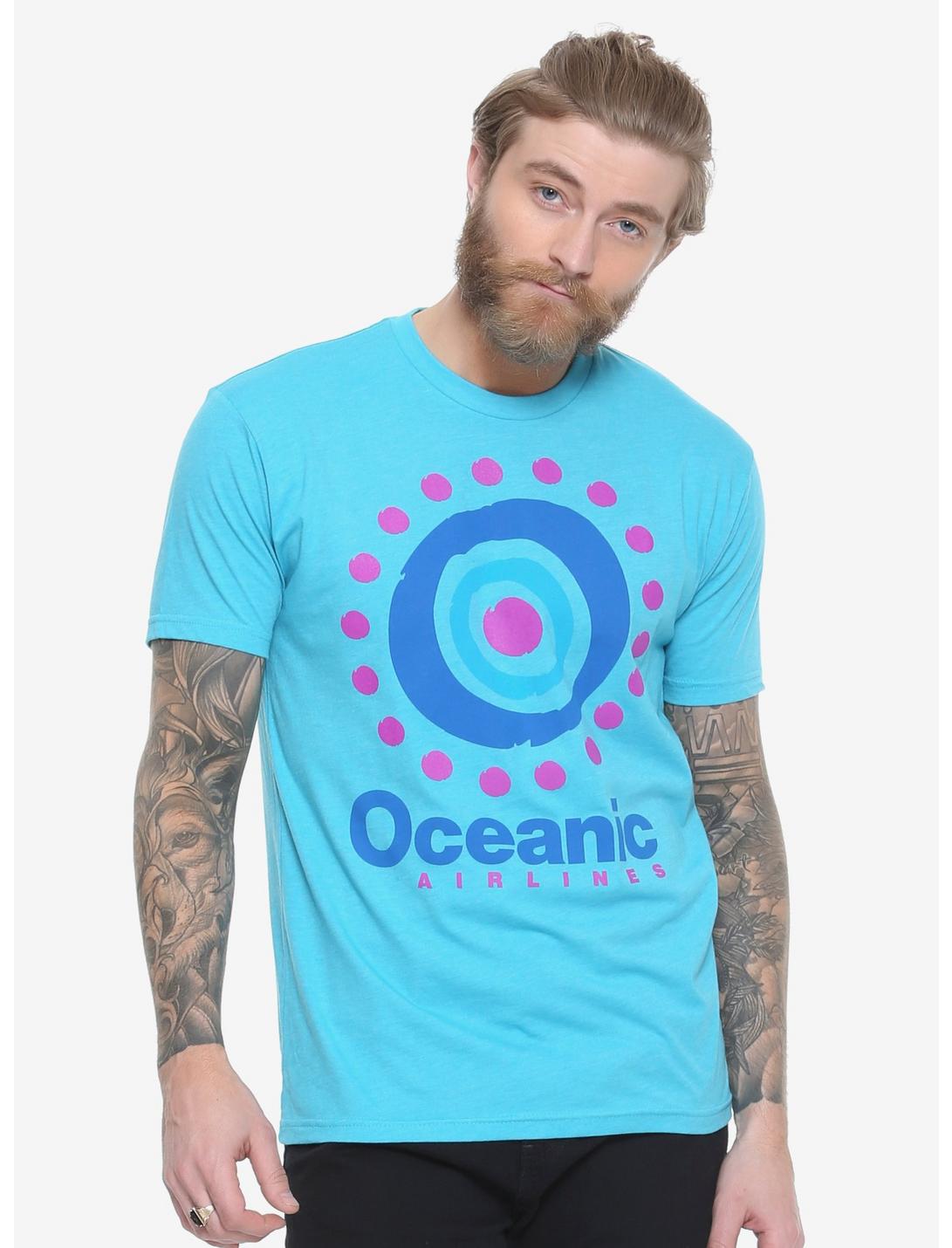 Lost Oceanic Airlines T-Shirt - BoxLunch Exclusive, BLUE, hi-res