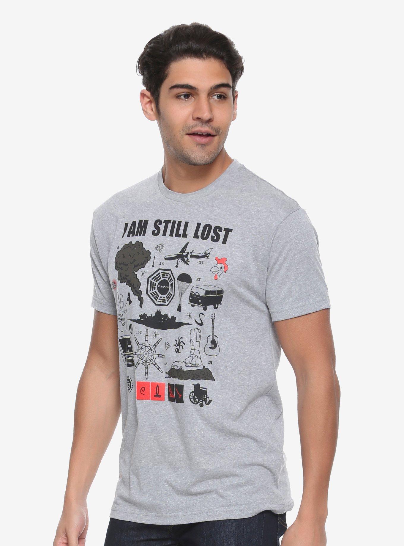 Lost Still Lost T-Shirt - BoxLunch Exclusive, GREY, hi-res