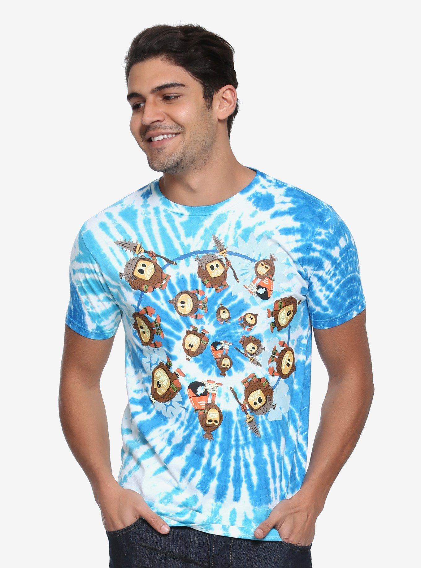 Disney Moana Kakamora Tie Dye T-Shirt - BoxLunch Exclusive, BLUE, hi-res