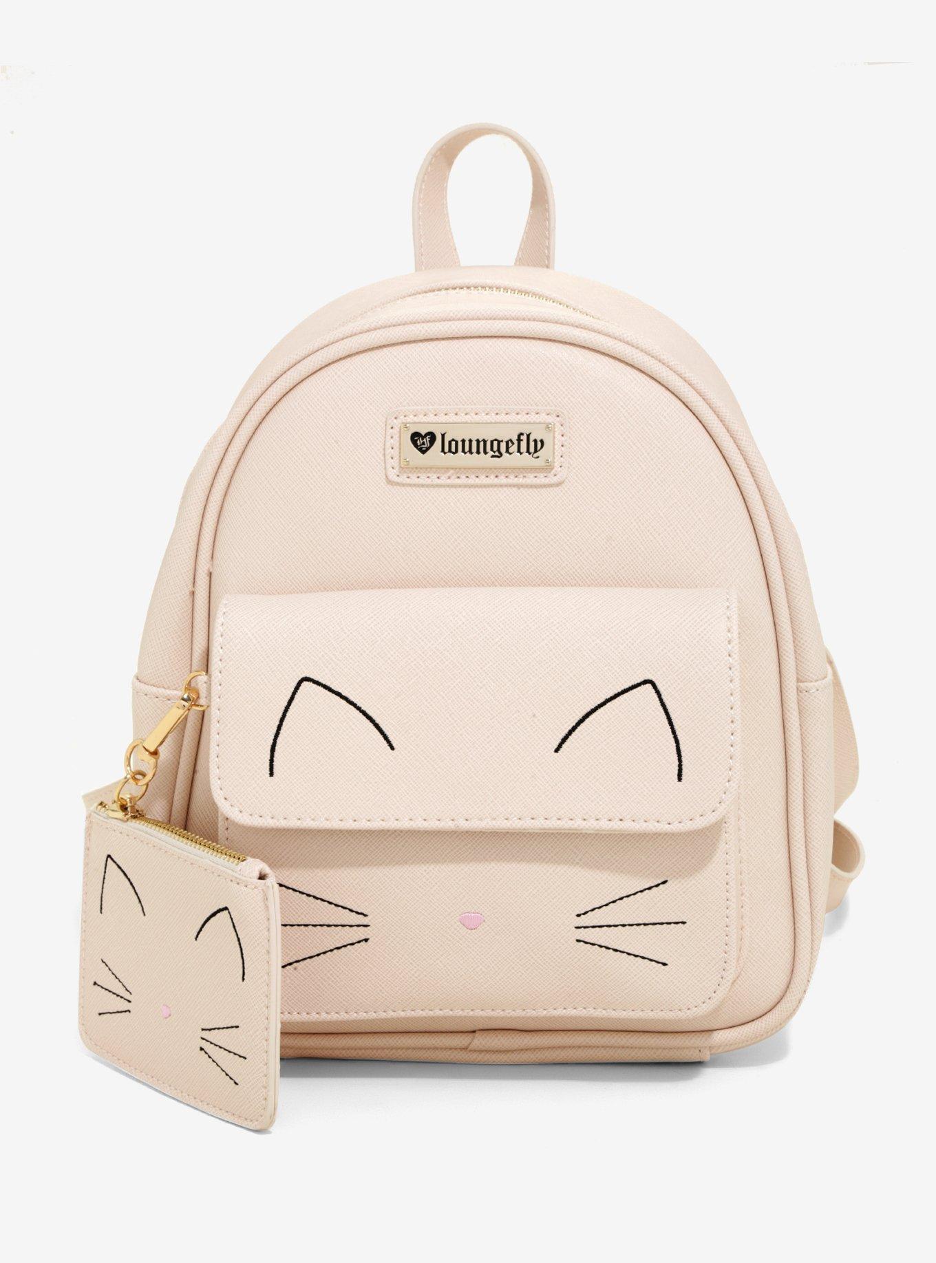 Se asemeja Haz lo mejor que pueda Enjuiciar Loungefly Cat Face Mini Backpack And Coin Purse - BoxLunch Exclusive |  BoxLunch