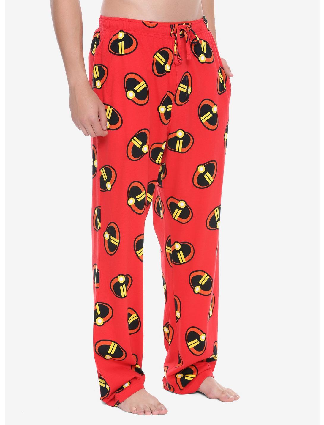 Disney Pixar The Incredibles Logo Guys Pajama Pants, RED, hi-res
