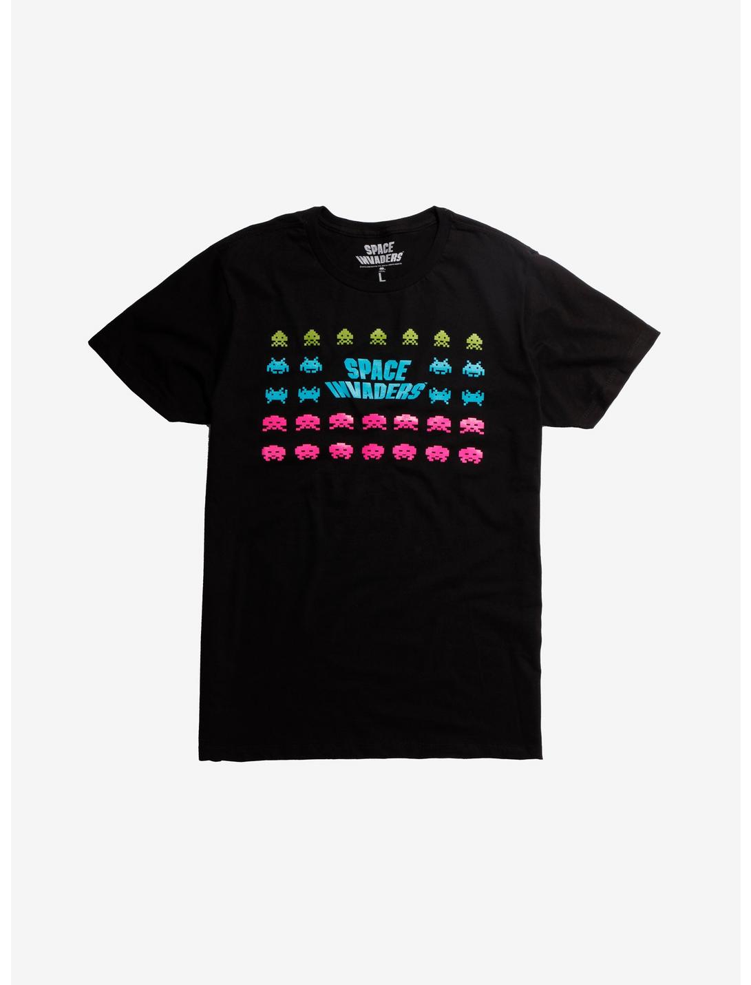 Space Invaders Aliens Logo T-Shirt, BLACK, hi-res