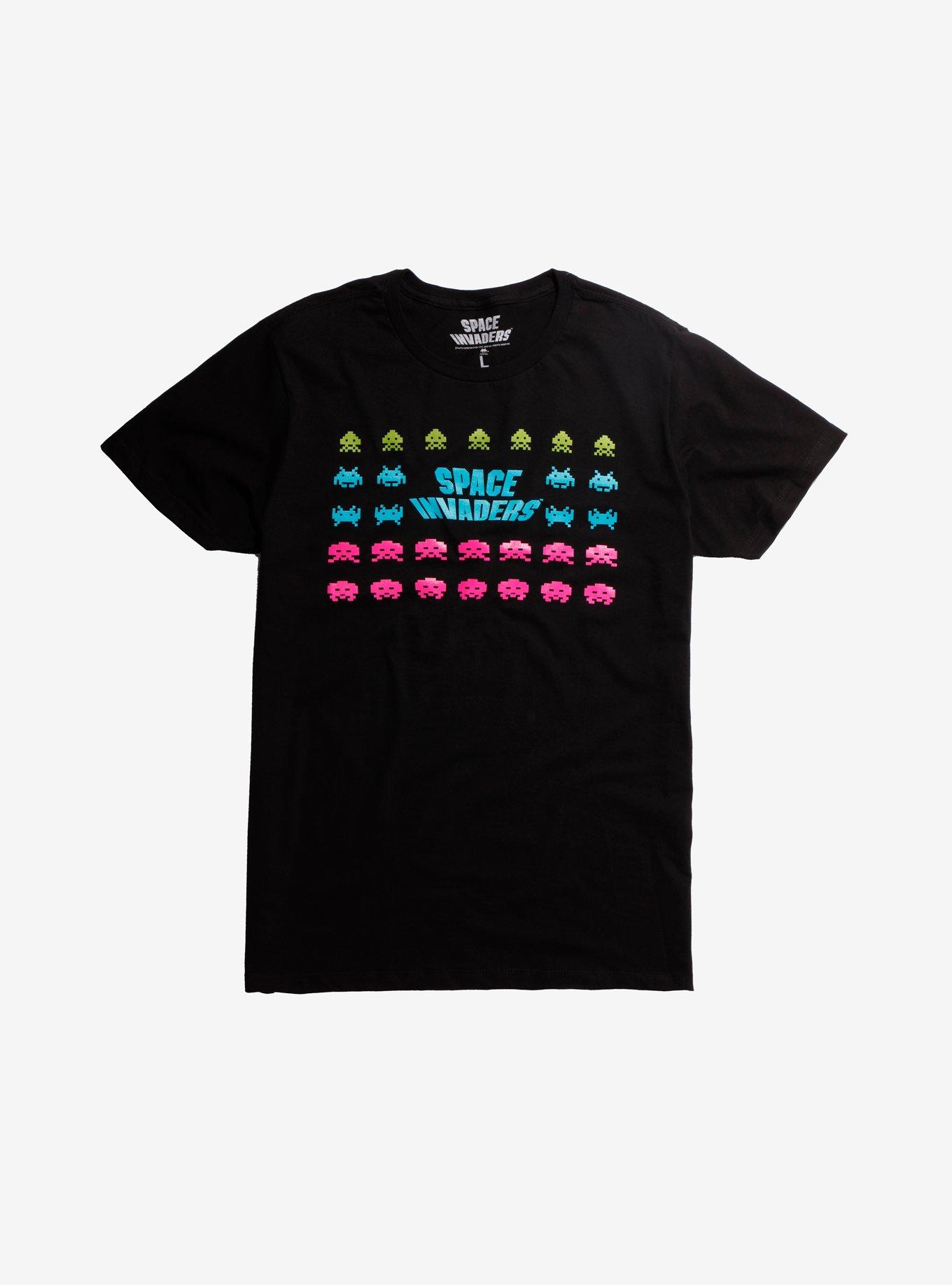 Space Invaders Aliens Logo T-Shirt, BLACK, hi-res