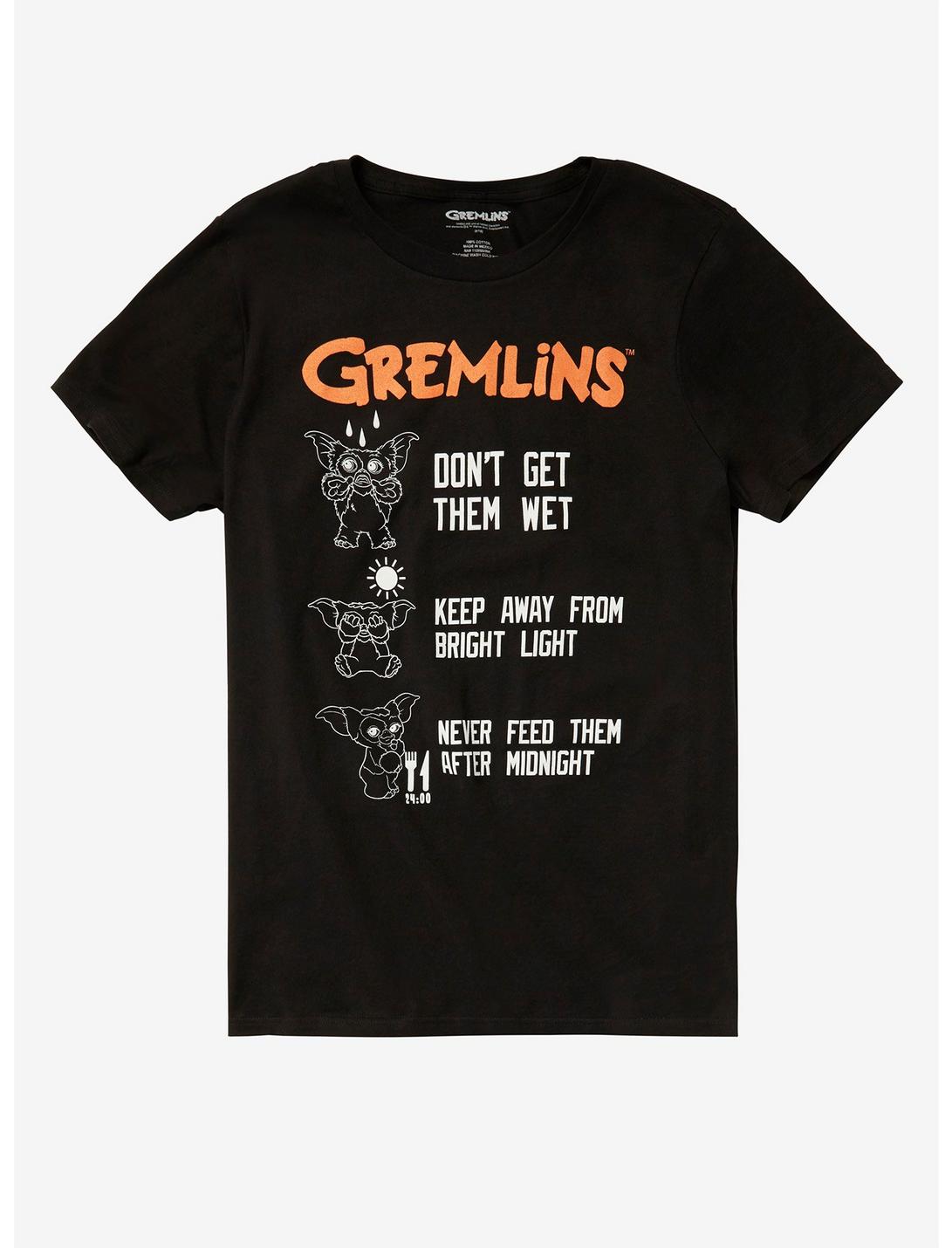 Gremlins Care List T-Shirt, BLACK, hi-res