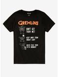 Gremlins Care List T-Shirt, BLACK, hi-res
