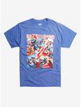 Marvel Captain America Anime T-Shirt Hot Topic Exclusive, BLUE, hi-res