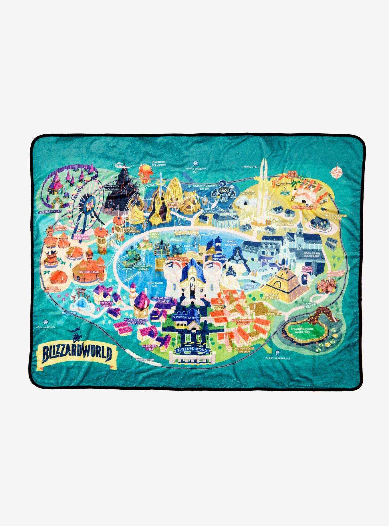 Overwatch Blizzard World Throw Blanket - BoxLunch Exclusive, , hi-res