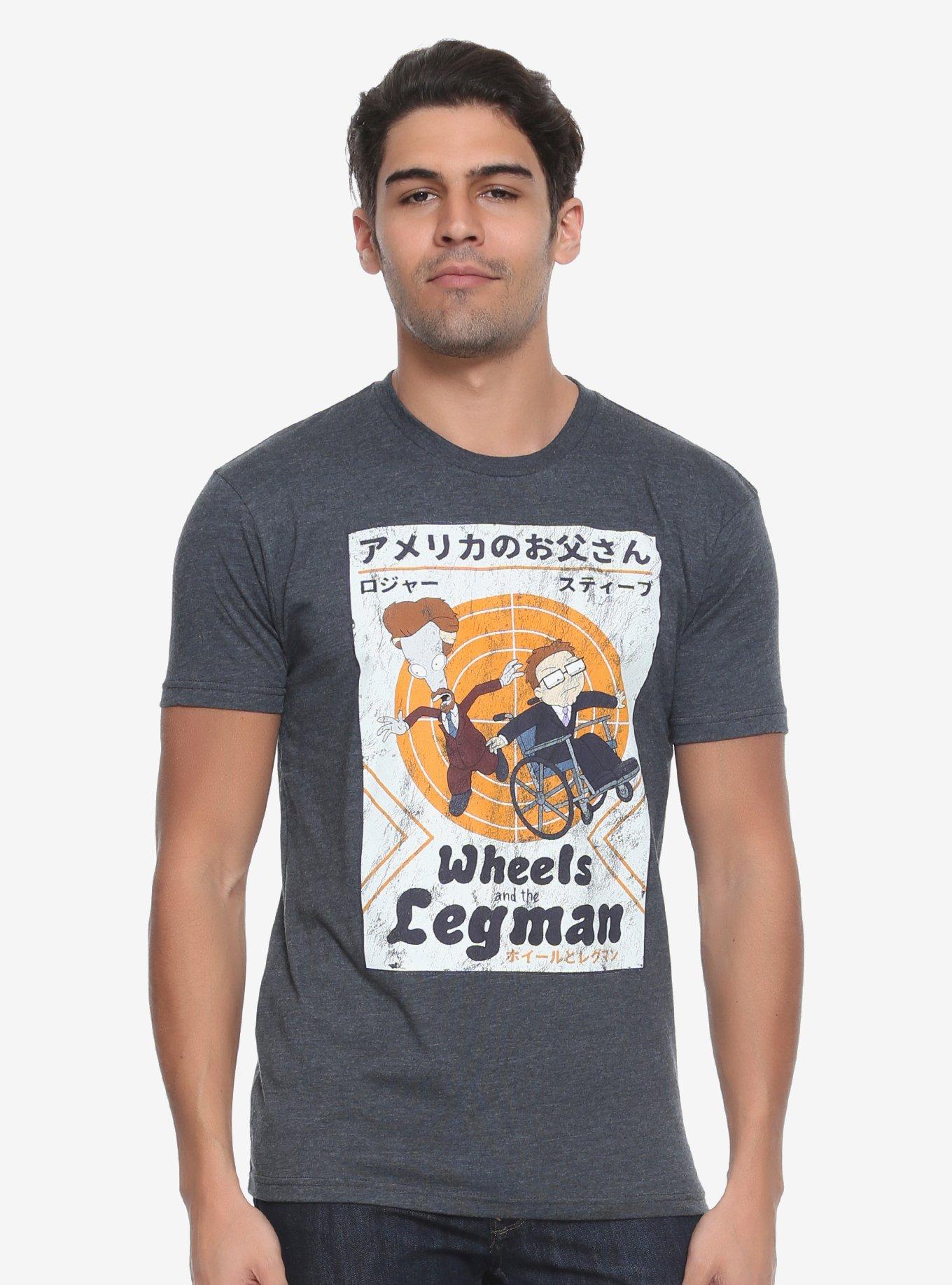 American Dad Wheels And The Legman T-Shirt, BLACK, hi-res
