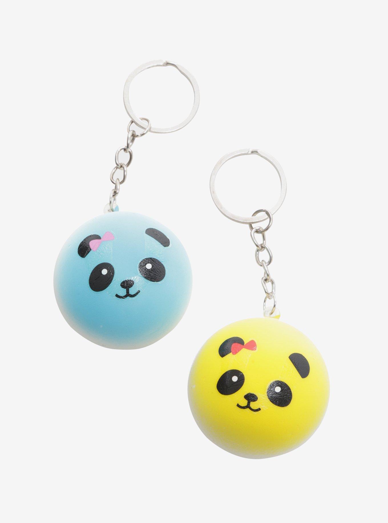 Panda Bun Scented Squishy Key Chain, , hi-res