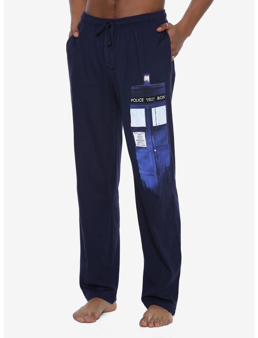 Doctor Who Materializing TARDIS Guys Pajama Pants, NAVY, hi-res