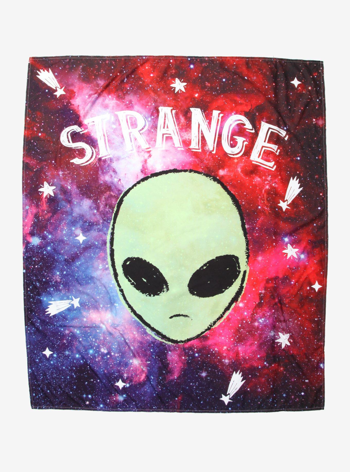 Galaxy Print Strange Alien Head Wall Tapestry | Hot Topic