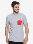 Peanuts Snoopy Pocket T-Shirt - BoxLunch Exclusive, GREY, hi-res