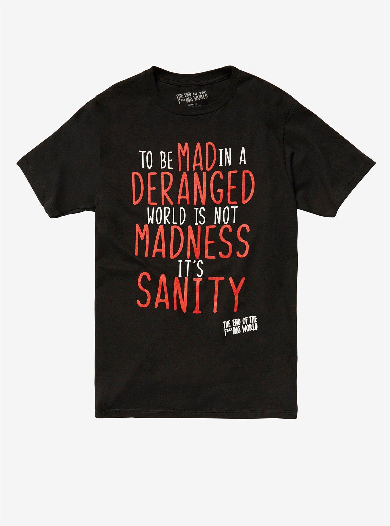 The End Of The F***ing World Madness T-Shirt Hot Topic Exclusive, BLACK, hi-res