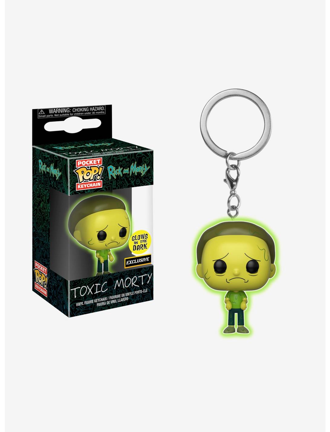 Funko Rick And Morty Pocket Pop! Toxic Morty Key Chain Hot Topic Exclusive, , hi-res