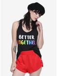 Better Together Rainbow Text Girls Tank Top, MULTI, hi-res