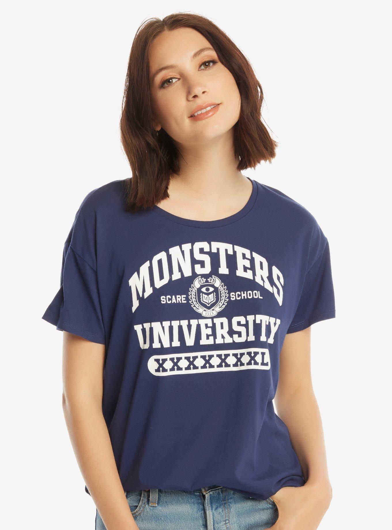 Disney Pixar Monsters University Athletic Womens Tee - BoxLunch Exclusive, BLUE, hi-res