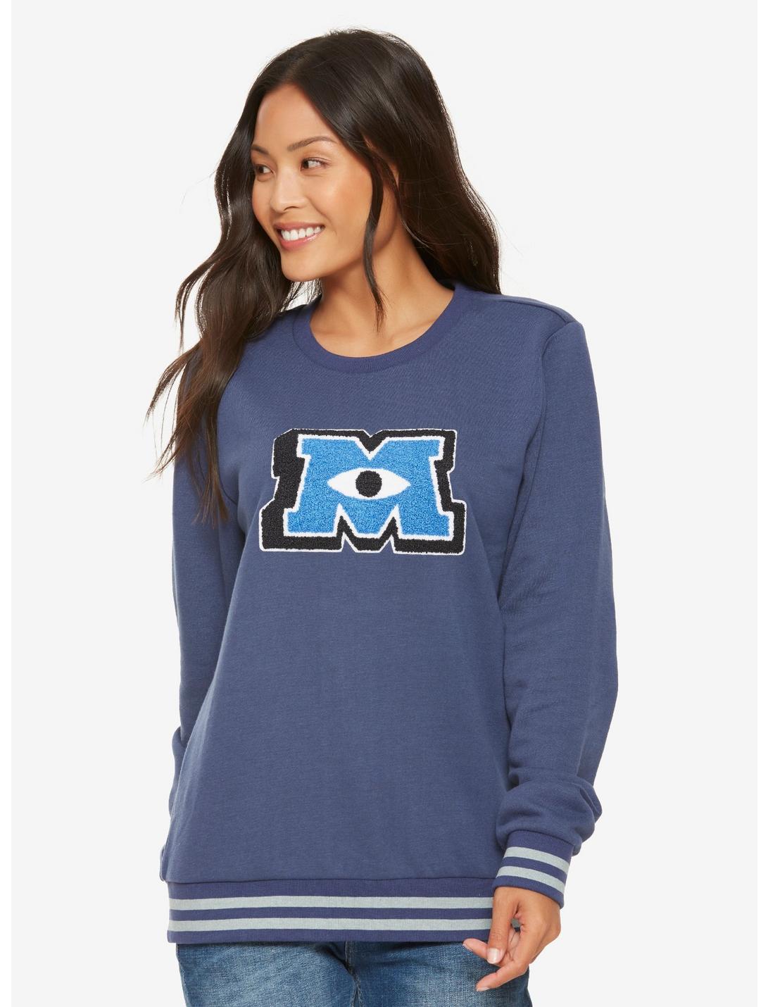 Disney Pixar Monsters University Chenille Womens Sweater - BoxLunch Exclusive, BLUE, hi-res