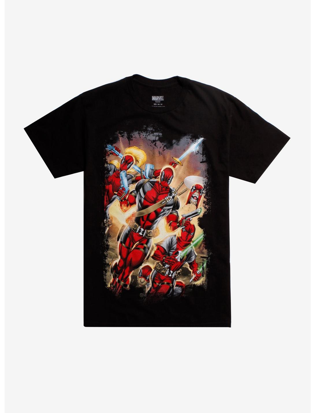 Marvel Deadpool Corps T-Shirt Hot Topic Exclusive, BLACK, hi-res
