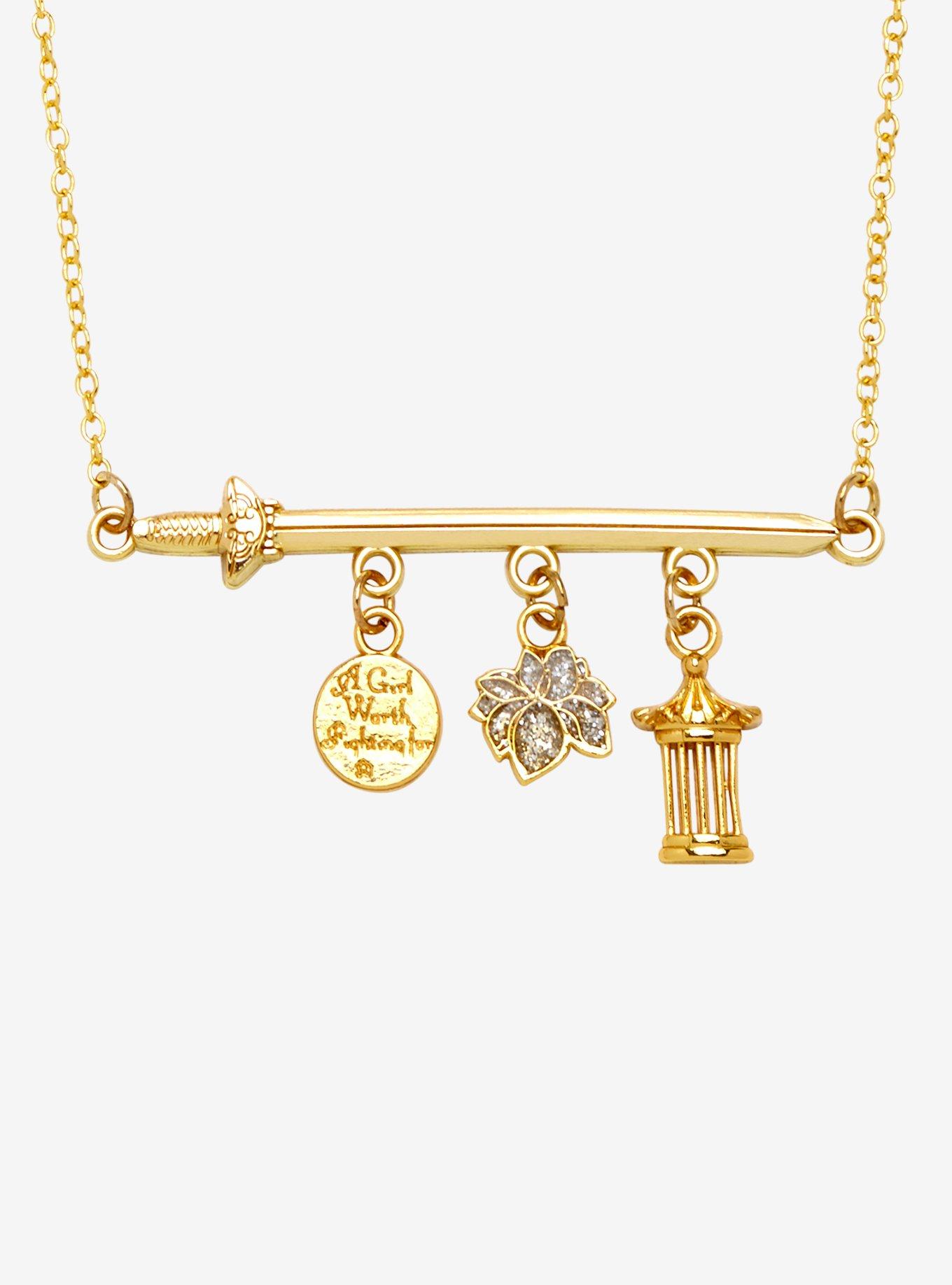 Disney Mulan Sword Charm Necklace, , hi-res