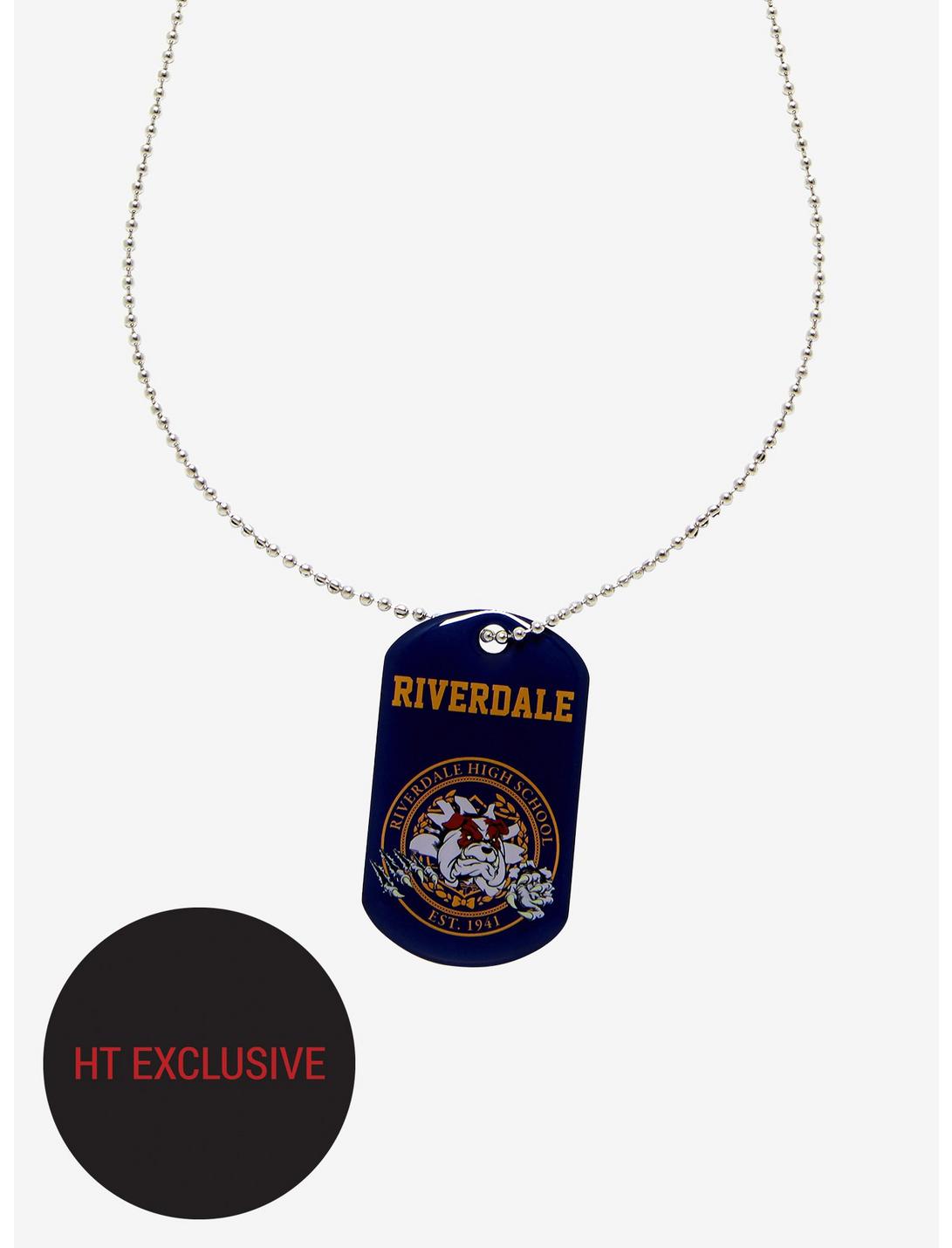 Riverdale Mascot Dog Tag Necklace Hot Topic Exclusive, , hi-res